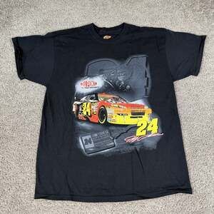 Jeff Gordon Shirt Mens XL Black NASCAR Racing Dupont 24 Tee Winners Circle